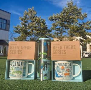 Starbucks, Been There Boston Massachusetts, Mug and Tumbler set, blue
